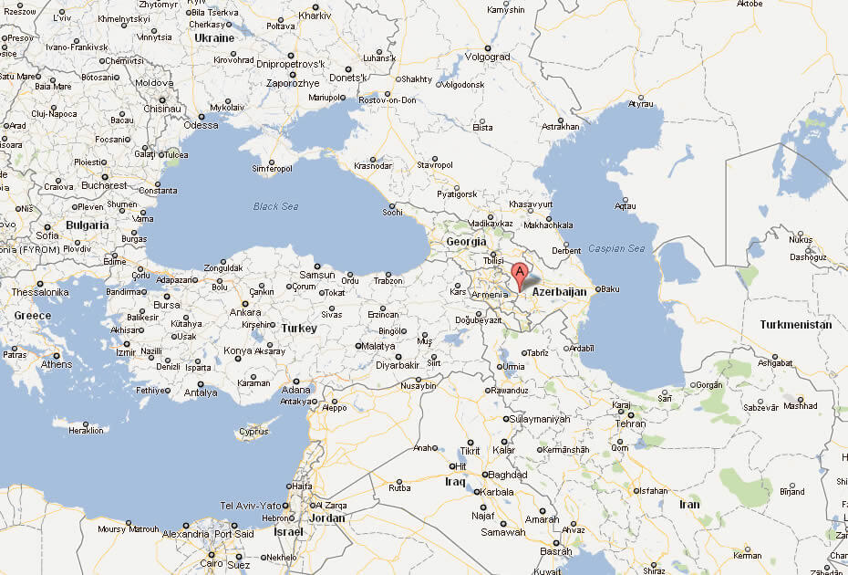 map of nagorno karabakh caucas